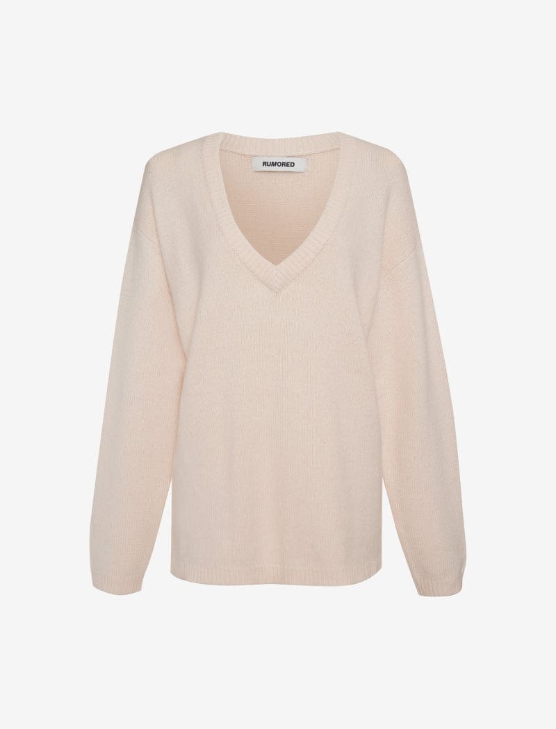 Cream v neck sweater best sale