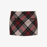 Micro Skort | Mistletoe Plaid - Mini Skort