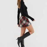 Micro Skort | Mistletoe Plaid