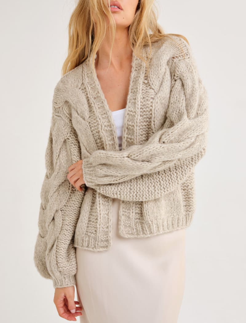 Mimi Cardigan | Oat - Cardigan