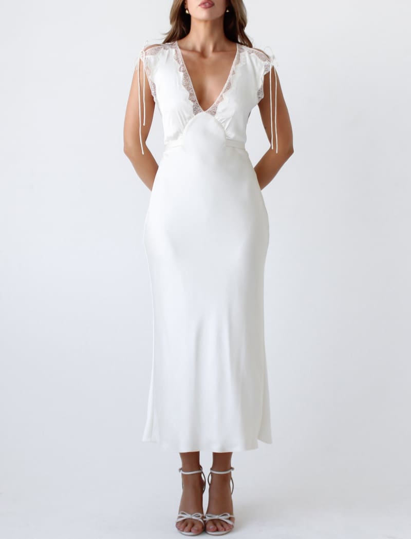 Monarch Midi Dress | Cream