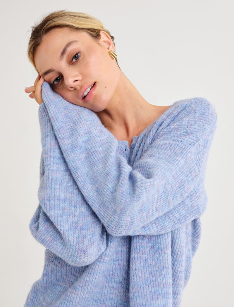 Newport Cardigan | Blue Heather - Cardigan