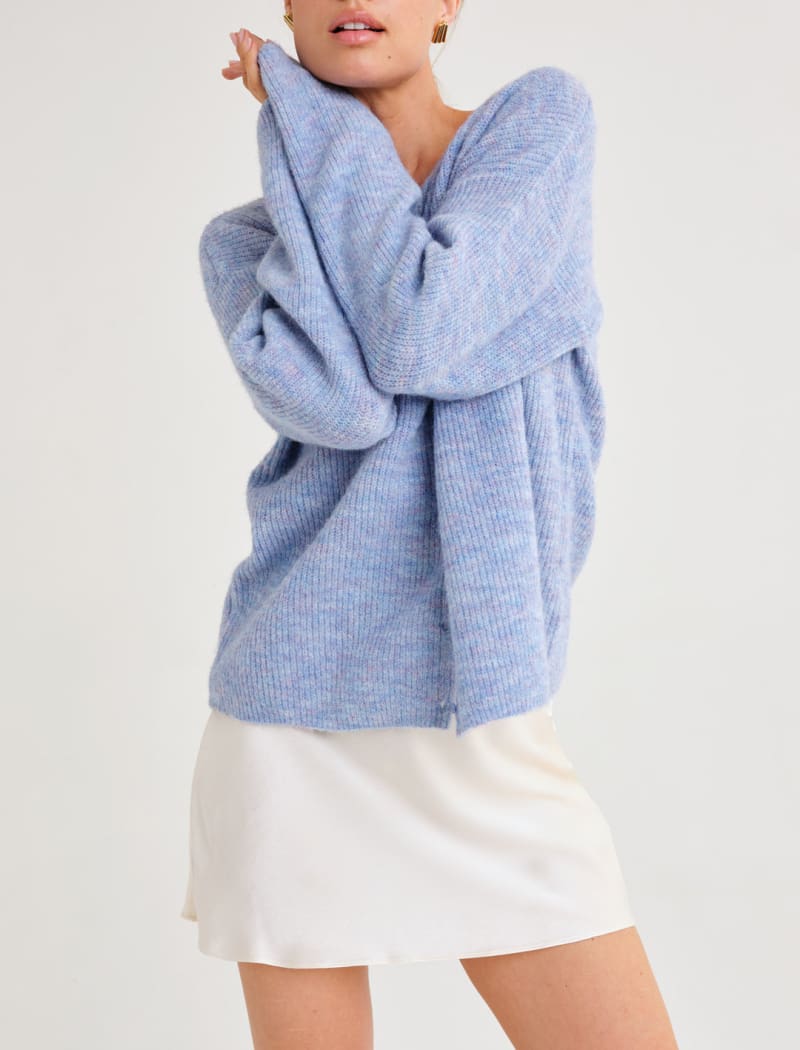 Newport Cardigan | Blue Heather - Cardigan