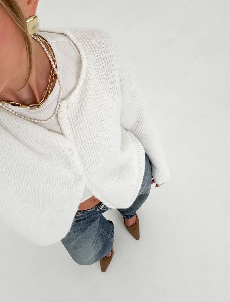 Newport Cardigan | Ivory