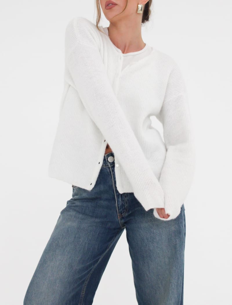 Newport Cardigan | Ivory