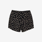 Nightie Shorts | Black Ditsy Dot