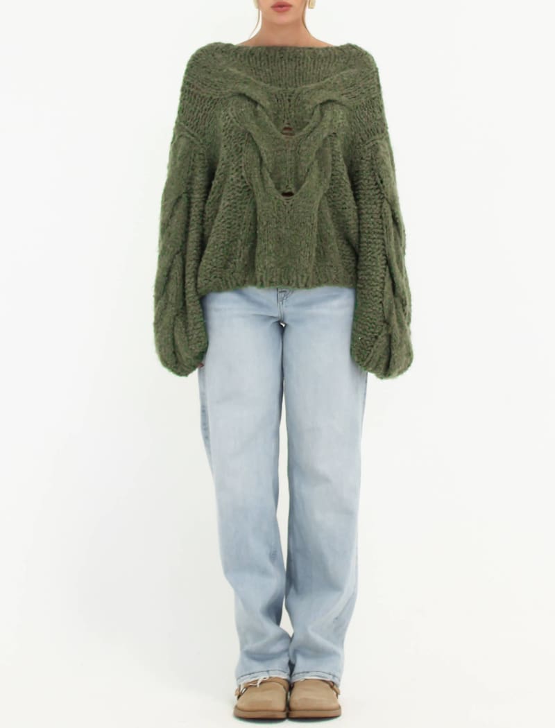 Nonna Sweater | Moss - Sweaters