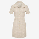 Notting Hill Mini Dress | Beige Glen Plaid