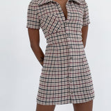 Notting Hill Mini Dress | Newbury Plaid Tweed - Dresses