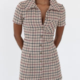 Notting Hill Mini Dress | Newbury Plaid Tweed - Dresses