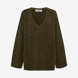 Oxford V-Neck Sweater | Moss