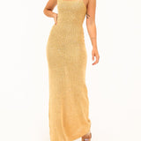 Palm Beach Maxi Dress | Gold Sequin - Maxi Dress