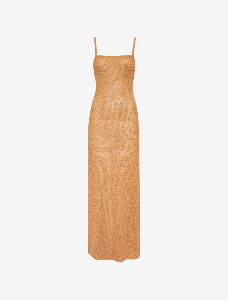 Palm Beach Maxi Dress | Gold Sequin - Maxi Dress