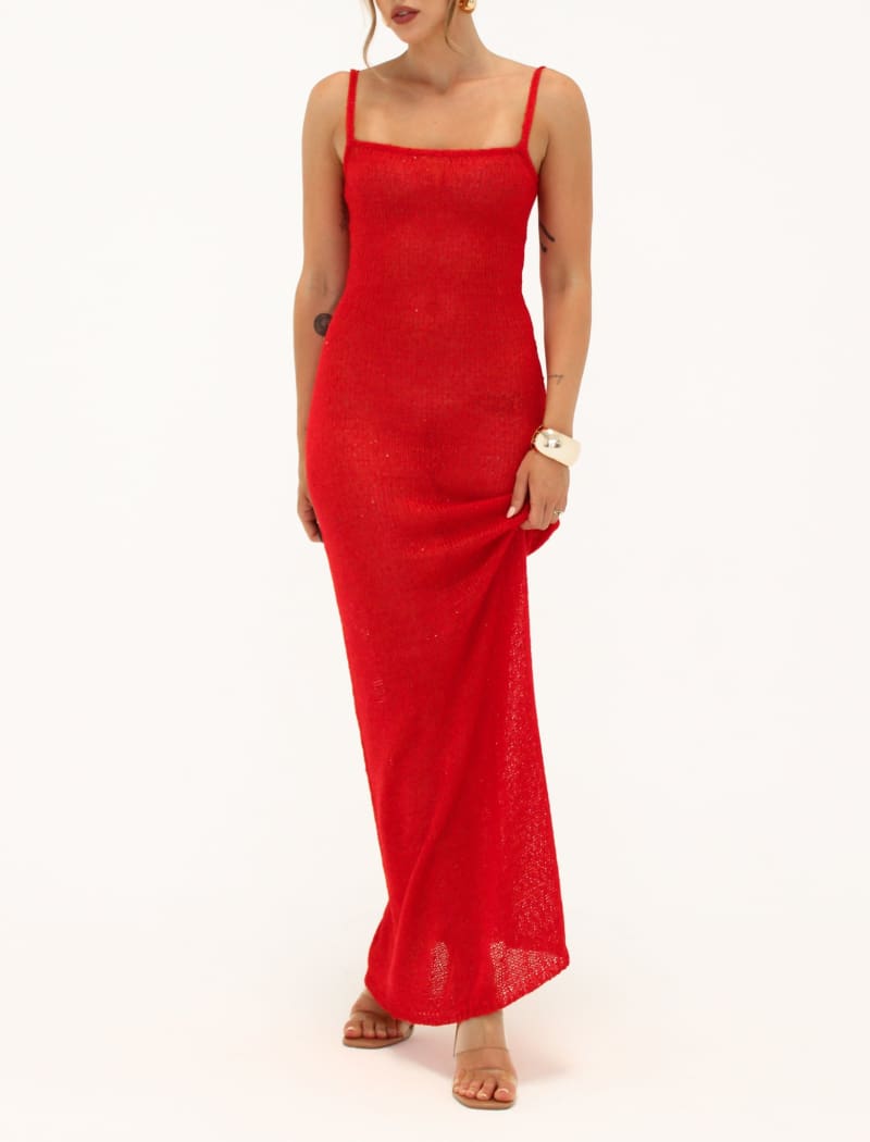 Palm Beach Maxi Dress | Red Sequin - Maxi Dress