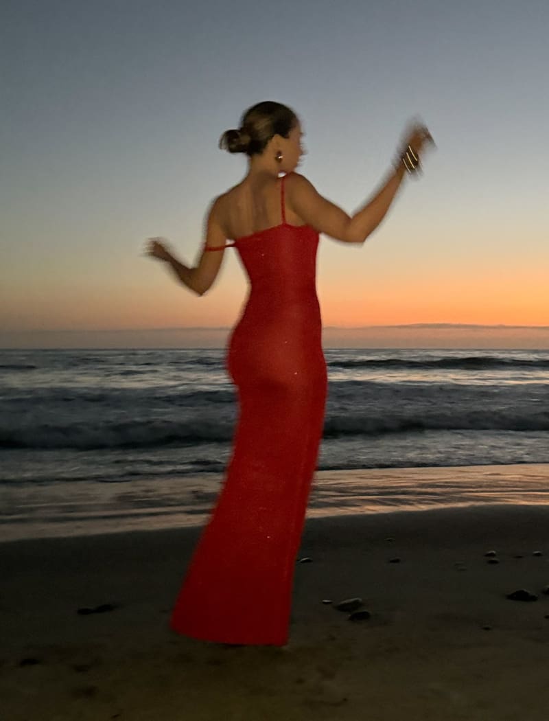 Palm Beach Maxi Dress | Red Sequin - Maxi Dress