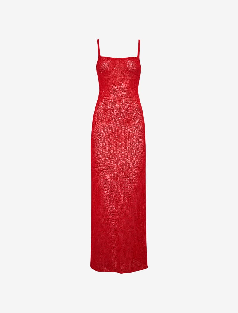 Palm Beach Maxi Dress | Red Sequin - Maxi Dress