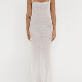 Palm Beach Maxi Dress | White Sequin - Maxi Dress