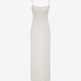 Palm Beach Maxi Dress | White Sequin - Maxi Dress