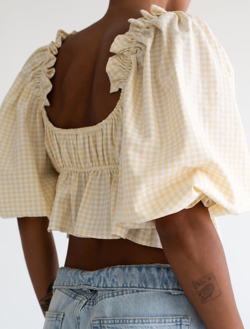 Parton Top | Buttermilk Gingham - Tops