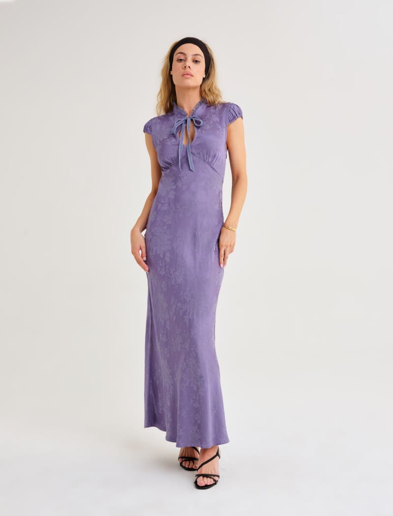 Portofino Maxi Dress | Indigo Jacquard - Maxi Dress