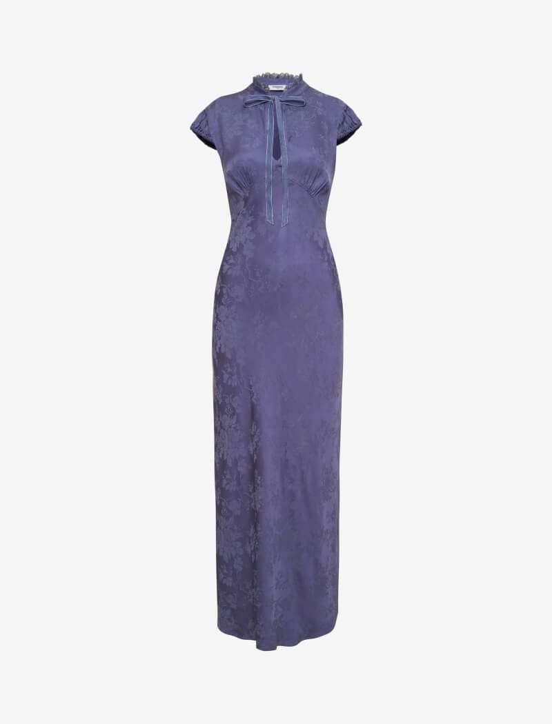 Portofino Maxi Dress | Indigo Jacquard