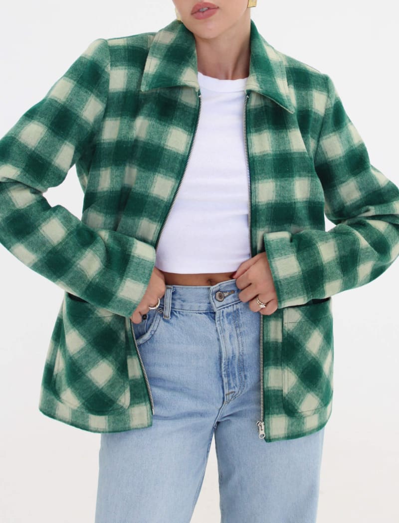 Ranch Chore Jacket | Green Plaid - Jackets