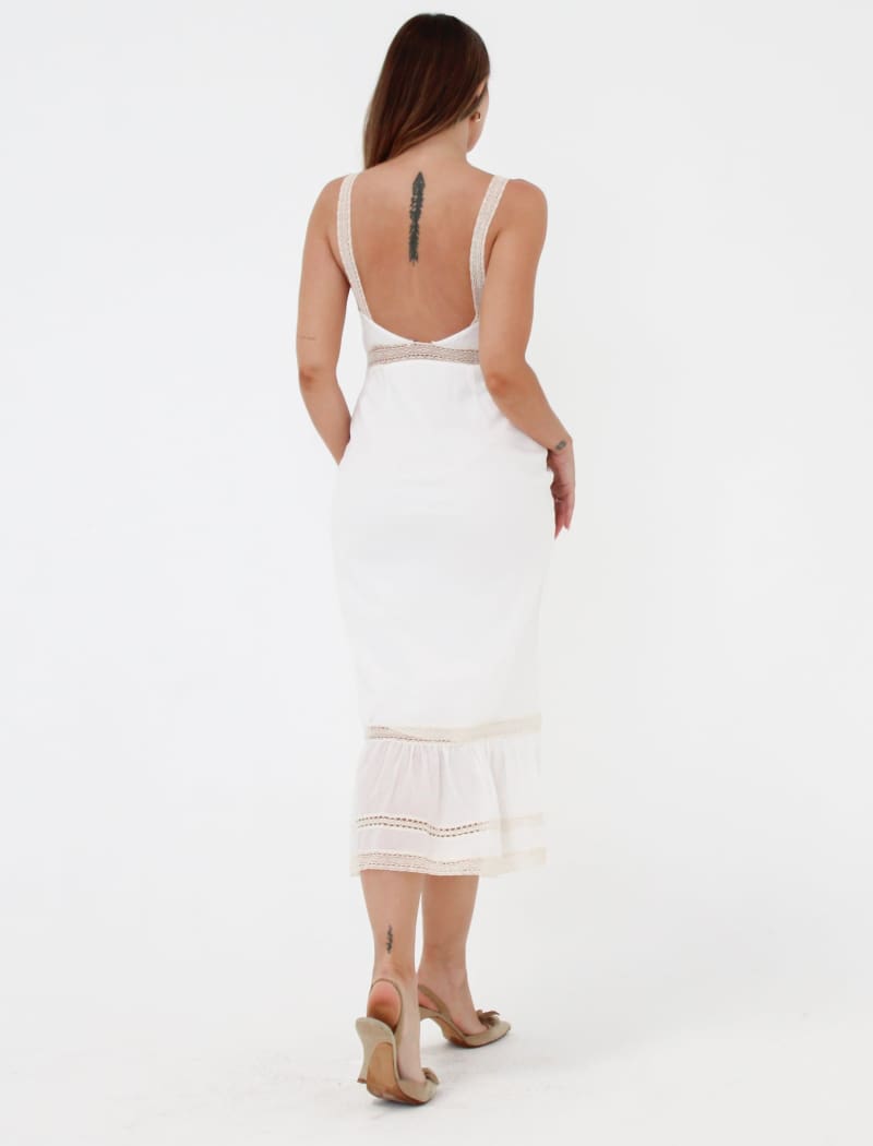 Rosita Midi Dress | White - Midi Dress