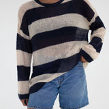 Rugby Sweater | Navy Stripe - Sweaters