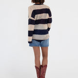 Rugby Sweater | Navy Stripe - Sweaters