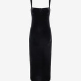 Runway Midi Dress | Black Velvet - Midi Dress