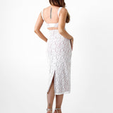 Runway Midi Dress | White Lace