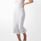 Runway Midi Dress | White Lace