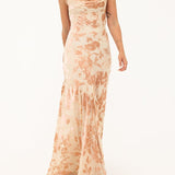 Santeria Maxi Dress | Blush Devore - Maxi Dress