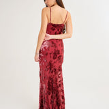 Santeria Maxi Dress | Crimson Devore - Maxi Dress