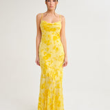 Santeria Maxi Dress | Limoncello Devore - Maxi Dress