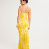 Santeria Maxi Dress | Limoncello Devore - Maxi Dress