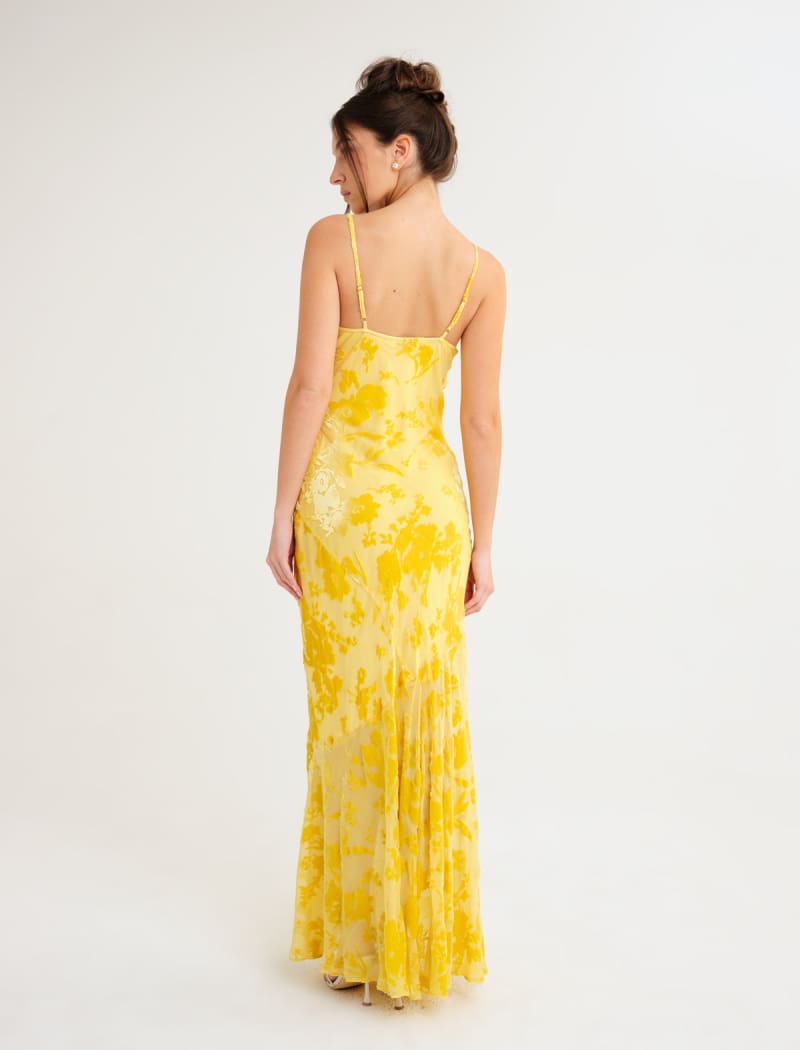 Santeria Maxi Dress | Limoncello Devore - Maxi Dress