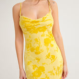 Santeria Maxi Dress | Limoncello Devore - Maxi Dress