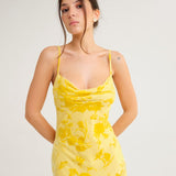 Santeria Maxi Dress | Limoncello Devore - Maxi Dress