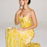 Santeria Maxi Dress | Limoncello Devore - Maxi Dress