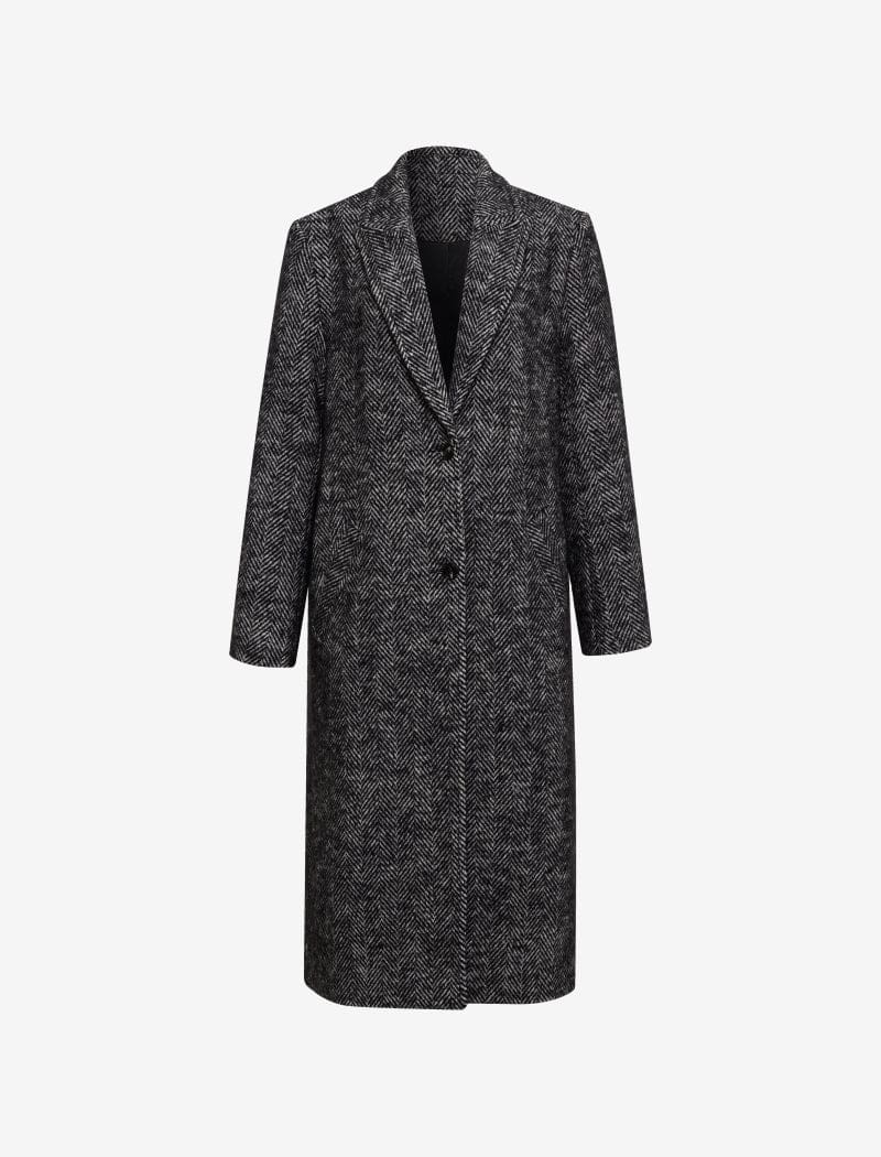 Sinatra Coat | Black Herringbone - Coat