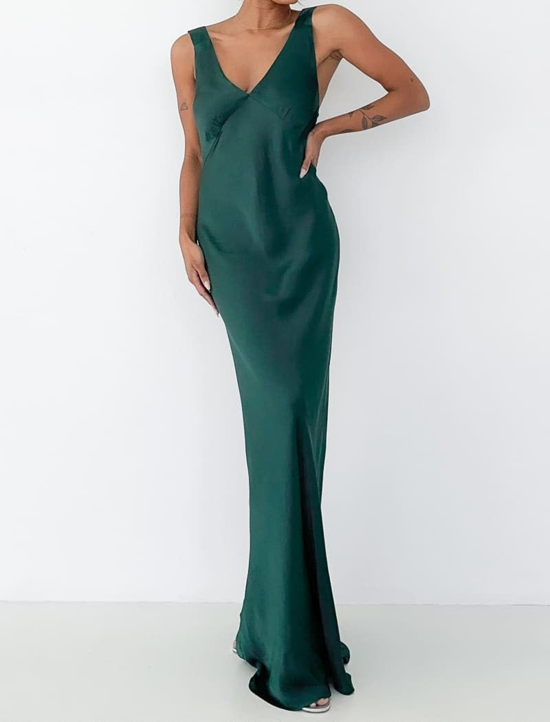 Sunset Strip Maxi Dress | Emerald - Maxi Dress