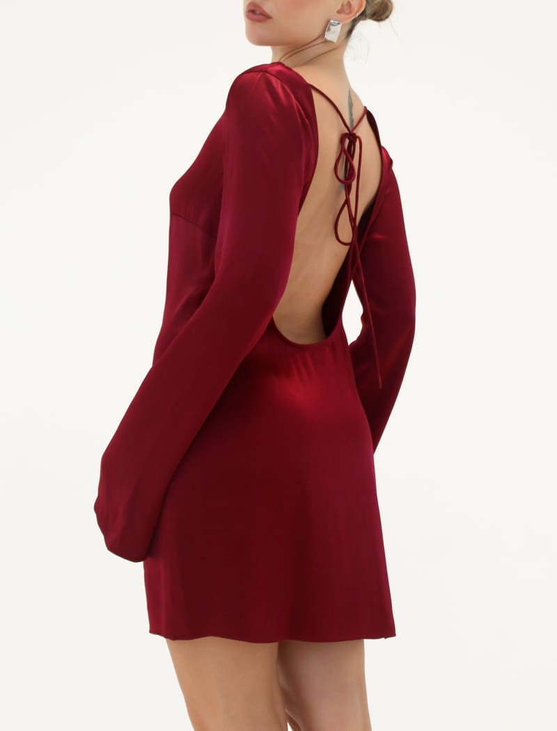 Sweet Talker Mini Dress | Merlot - Mini Dress