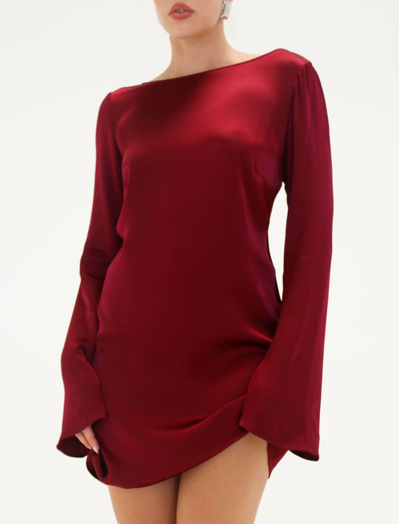 Sweet Talker Mini Dress | Merlot - Mini Dress