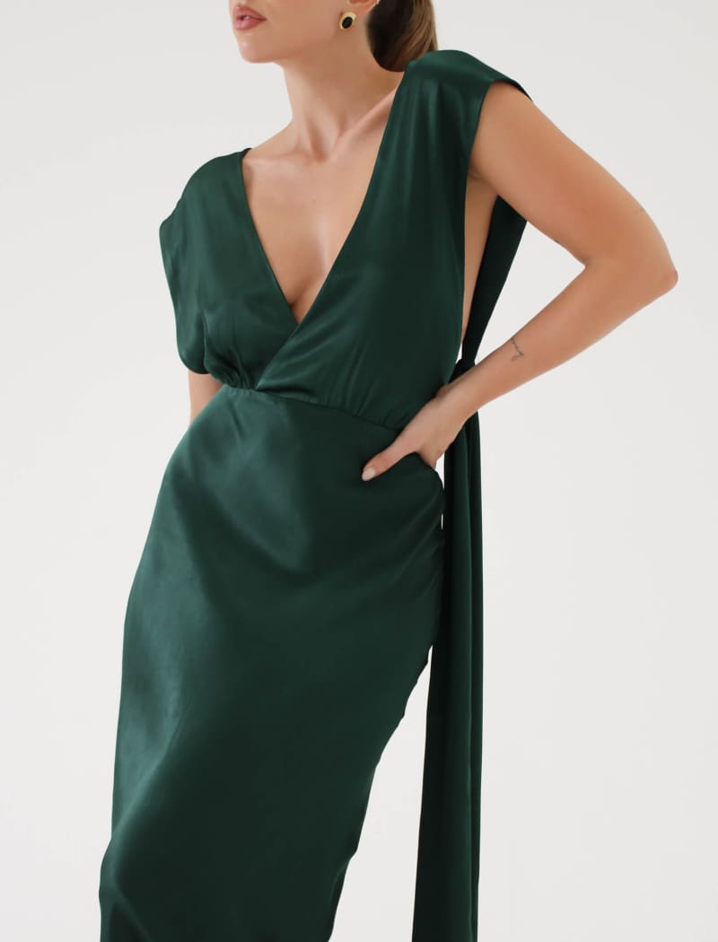 Thelma Midi Dress | Pine - Midi Dress