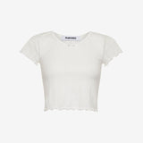 Topanga Tee | White Pointelle