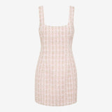 Twiggy Dress | Pink Shimmer Tweed