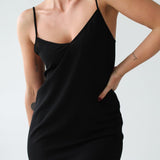 Under Slip Mini Dress | Black