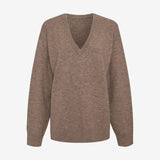 Vail V-Neck Sweater | Mocha Heather - Sweaters