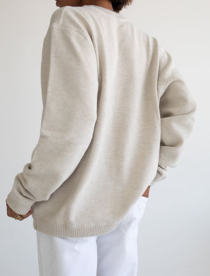 Varsity Henley | Oat - Knitwear